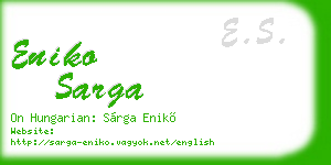eniko sarga business card