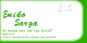 eniko sarga business card